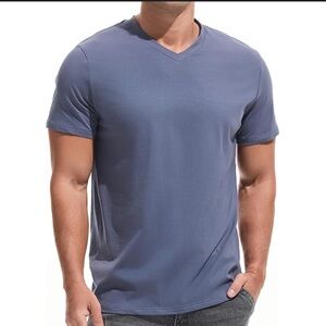 Afani Classic Blue V-Neck Tee